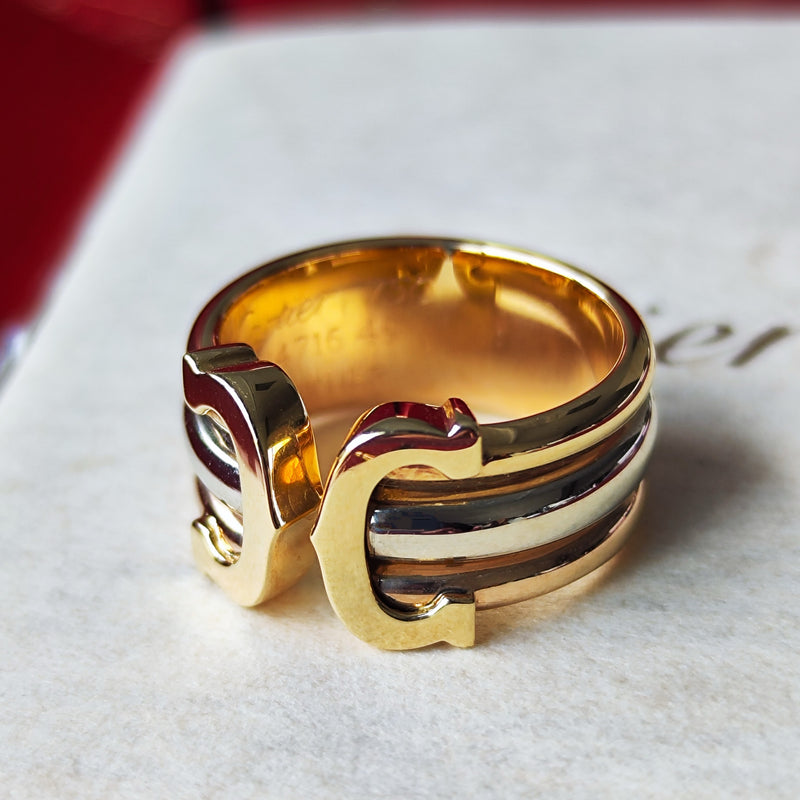 Cartier カルティエ 2C（デューブル・シー）18金 9号