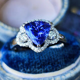 天然タンザナイト 1.91ct 天然ダイヤモンド リング