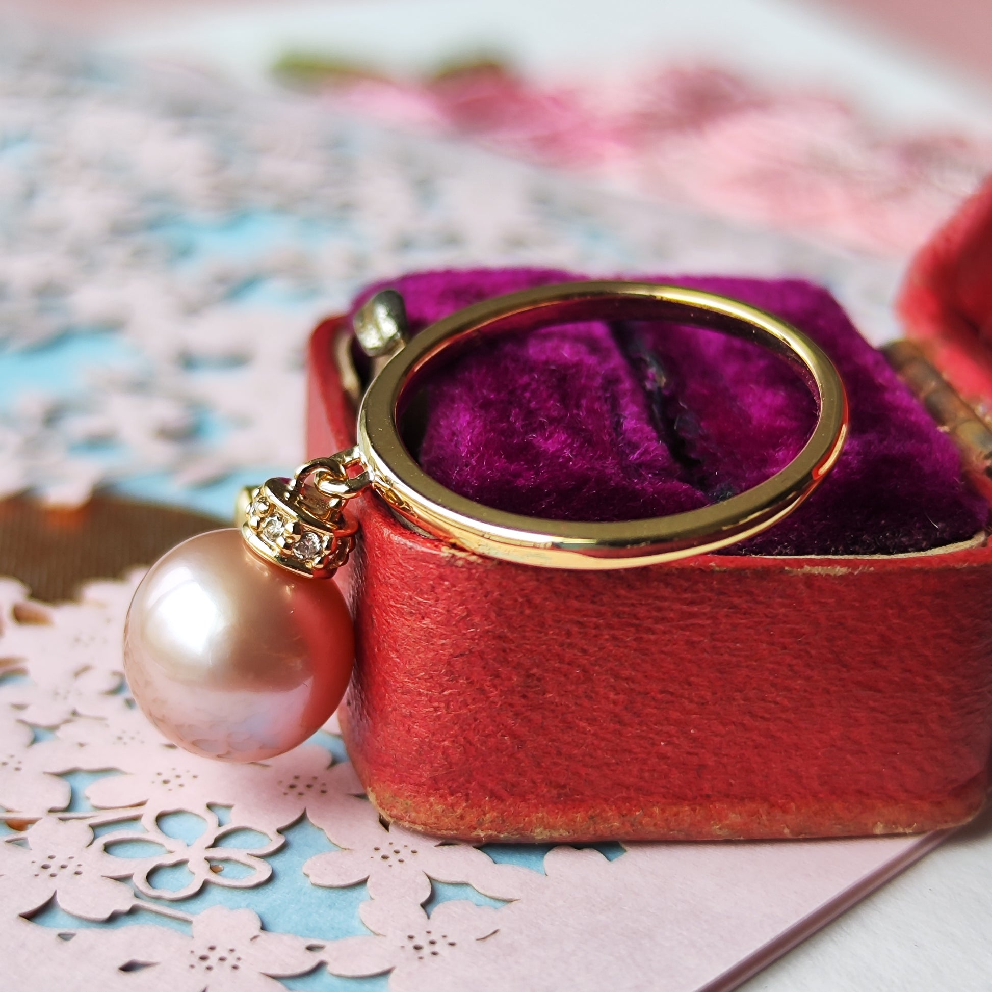 【さくらパール】花の宴 18金リング