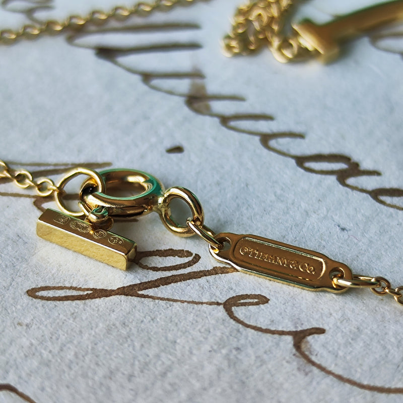 TIFFANY &Co ティファニー Tスマイル スモール ネックレス 18金YG