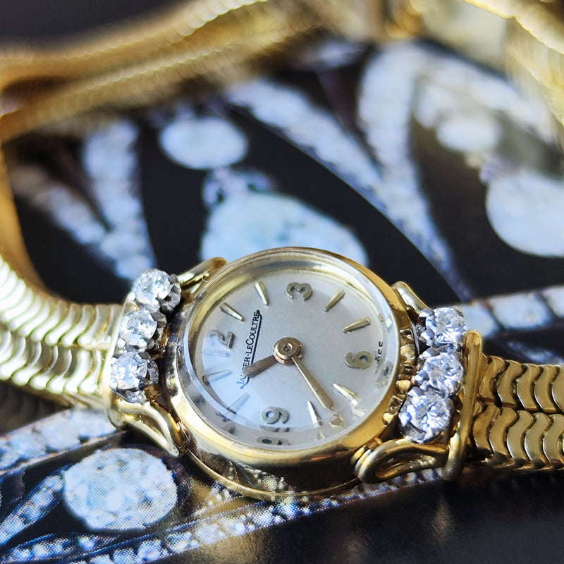 【OH済み】JAEGER LE COULTRE ジャガー・ルクルト バックワインド 金無垢時計