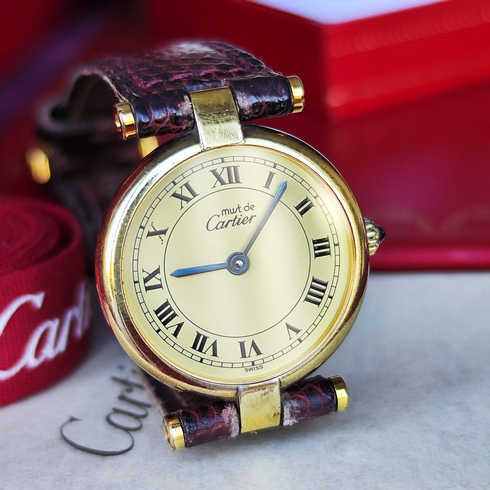Cartier カルティエ ヴァンドーム ヴェルメイユ クォーツ腕時計 – Mico