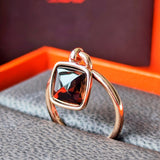HERMES エルメス スモーキークォーツ 18金PG リング