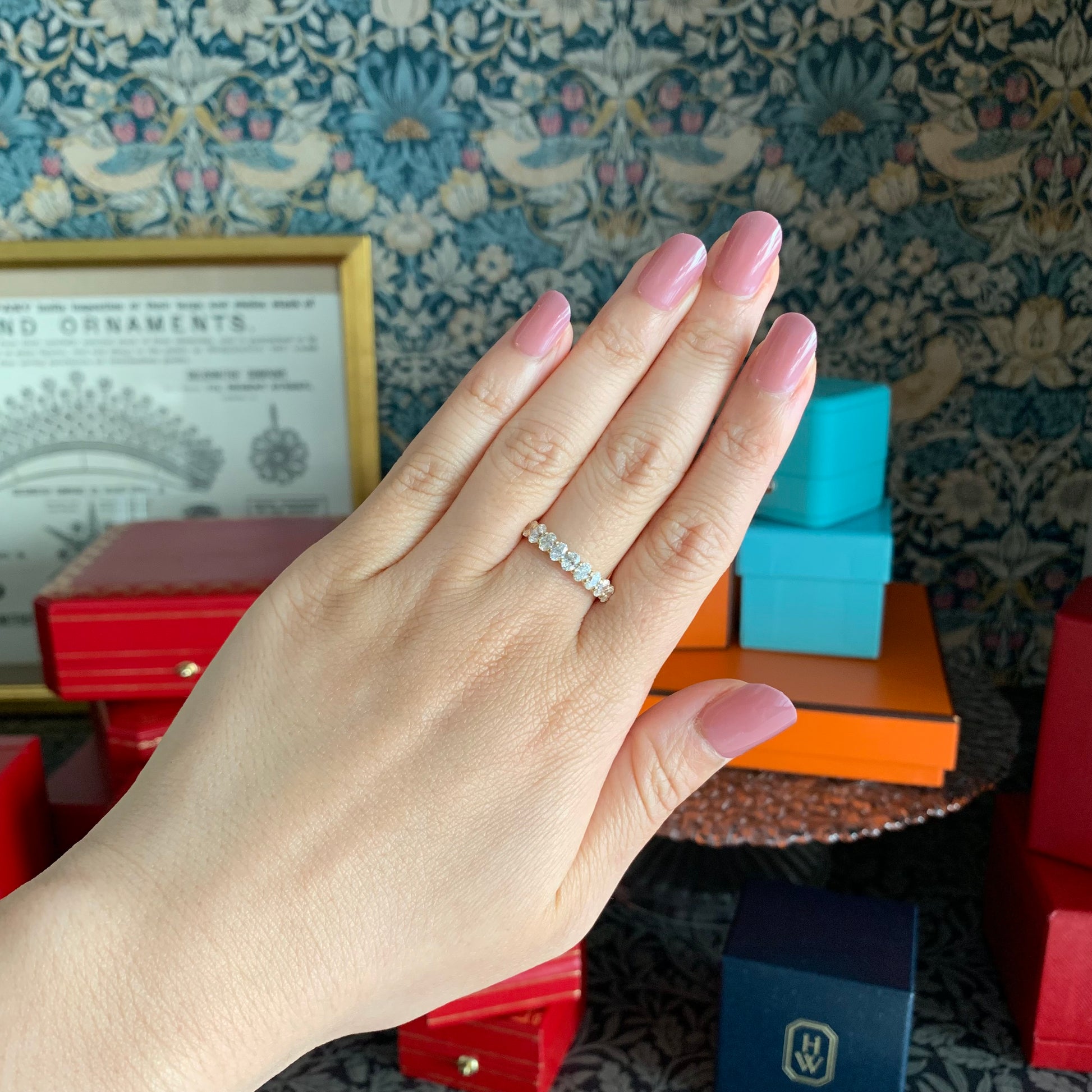 天然ダイヤモンド オーバルカット 0.83ct 18金リング