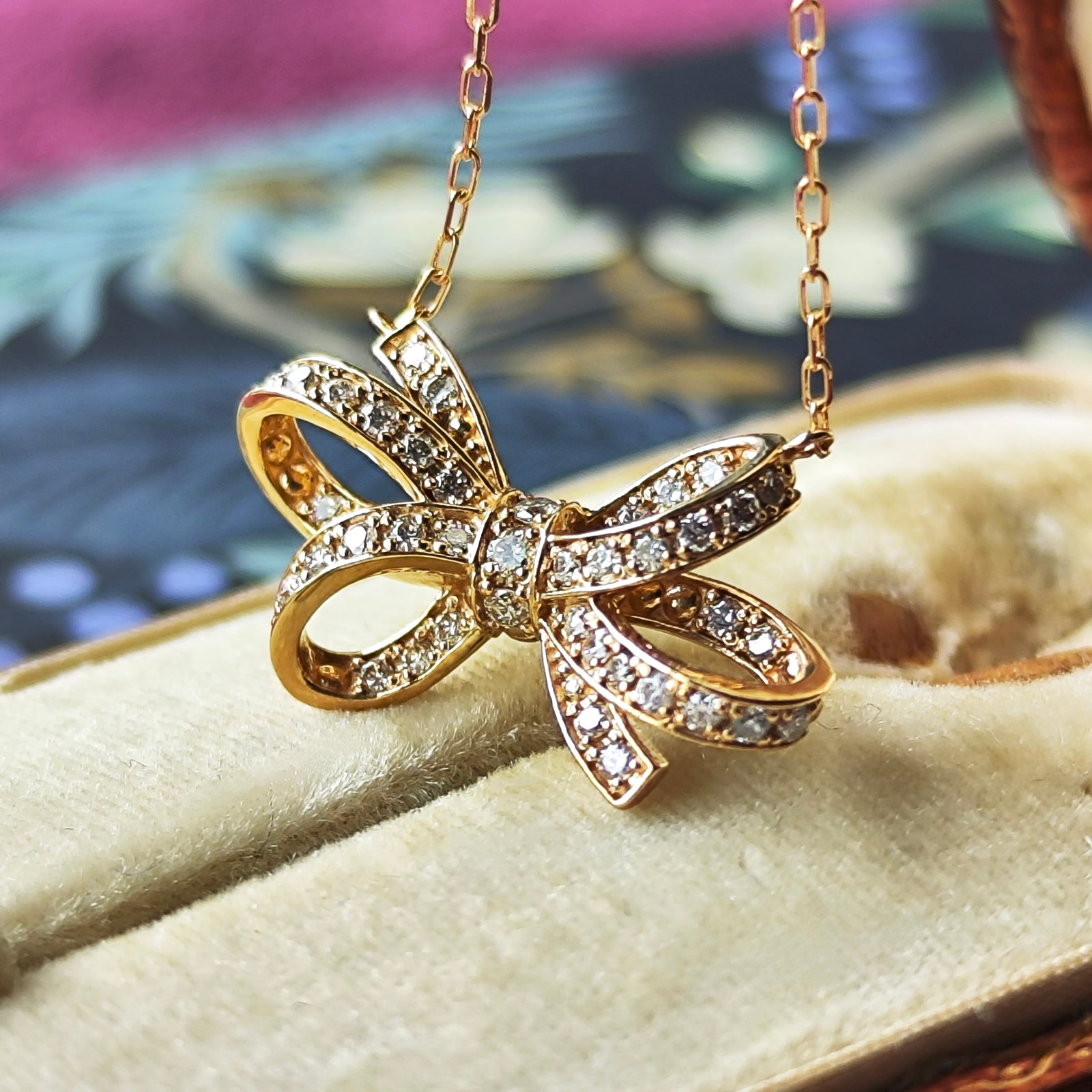 イギリス展購入 リボンネックレス