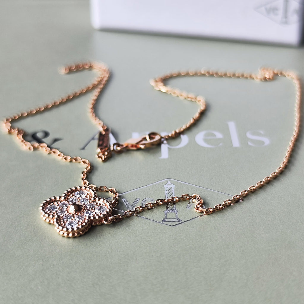 Van Cleef & Arpels ヴァンクリーフ&アーペル ヴィンテージアルハンブラ ダイヤモンド ネックレス