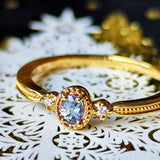 天然アレキサンドライト 天然ダイヤモンド リング