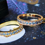 天然アレキサンドライト ダイヤカット ハーフエタニティリング 18金PG