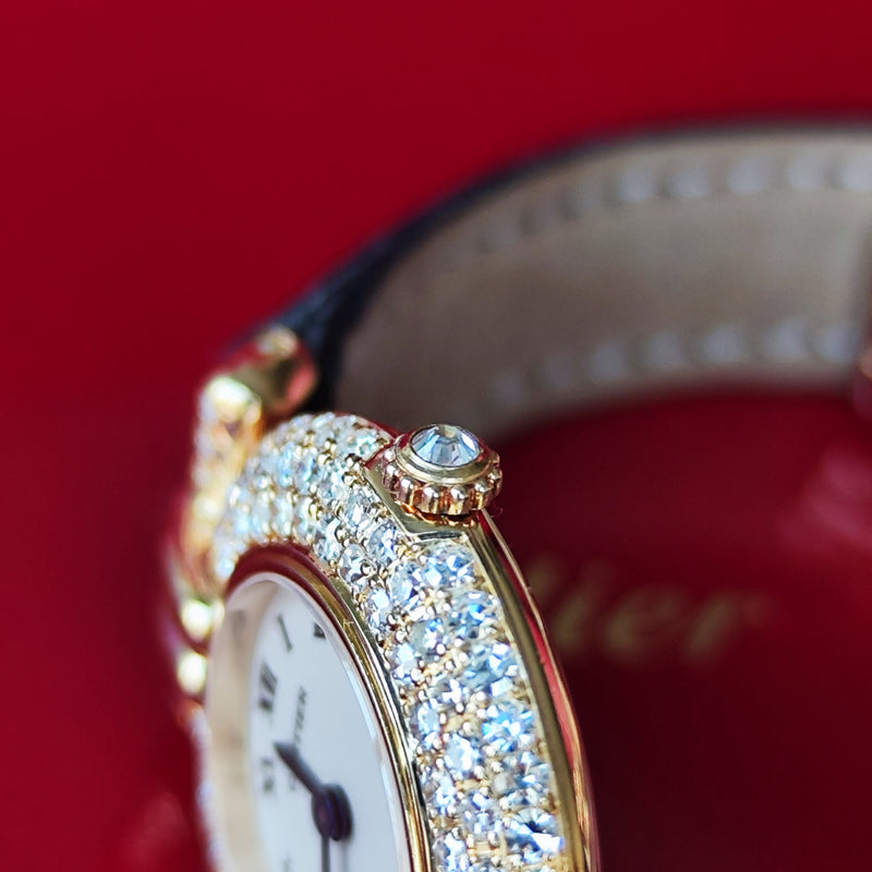 【コンプリートサービス済み】Cartier
カルティエ コリゼ 18金無垢 純正ダイヤモンド クォーツ腕時計