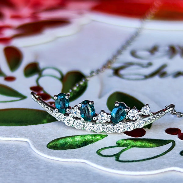 【初期の頃のルース】天然グランディディエライト 天然ダイヤモンド ネックレス