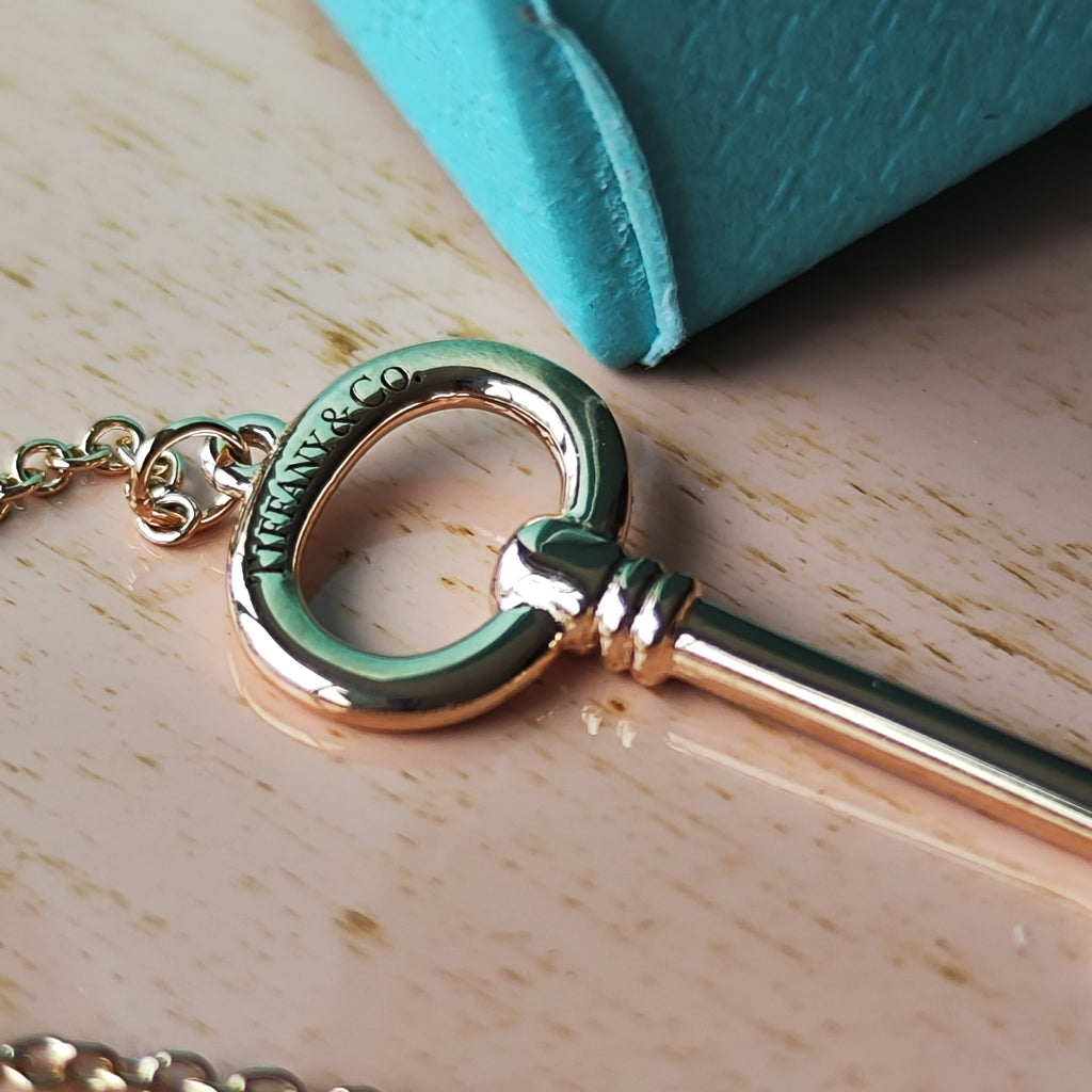 TIFFANY &Co ティファニー オーバルキーネックレス 18金PG
