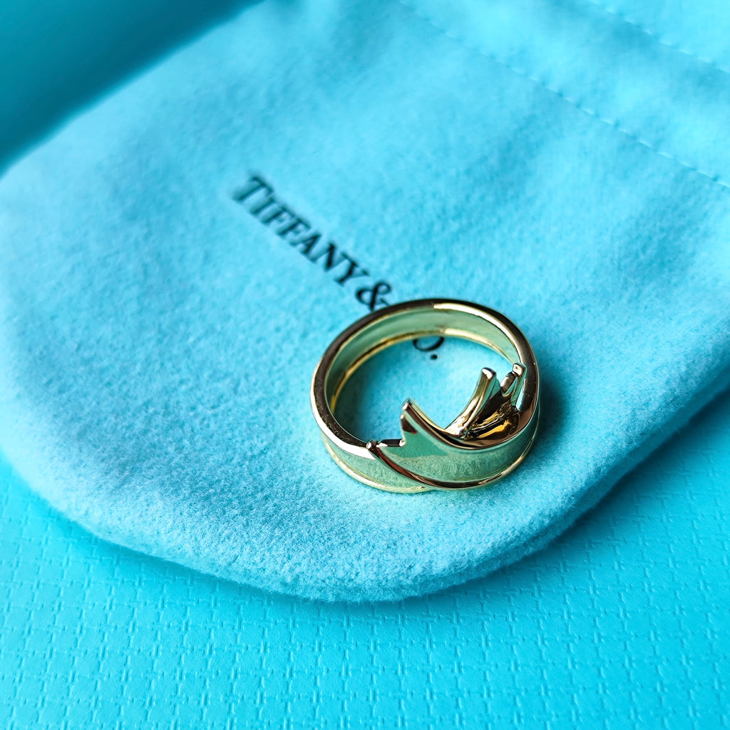 【オールドティファニー】TIFFANY &Co リボンリング 18金YG