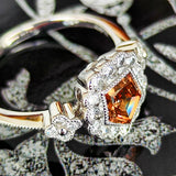 【ブラウンダイヤ】天然ダイヤモンド プラチナリング