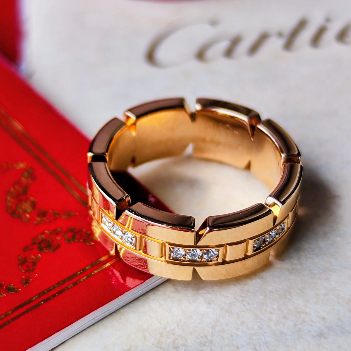 Cartier カルティエ タンクフランセーズ ダイヤモンド K18PG 47