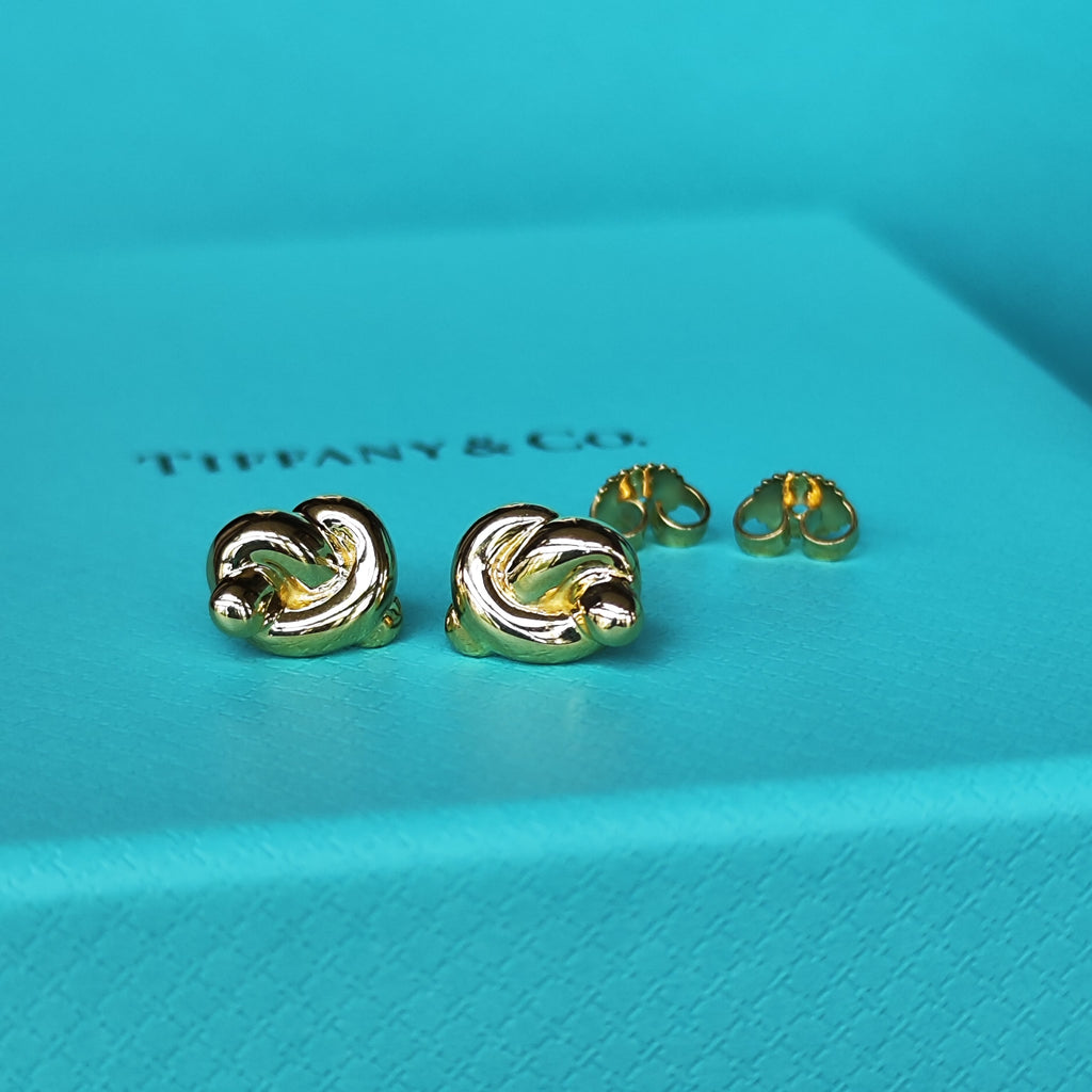 TIFFANY &Co ティファニー ノットピアス 18金YG