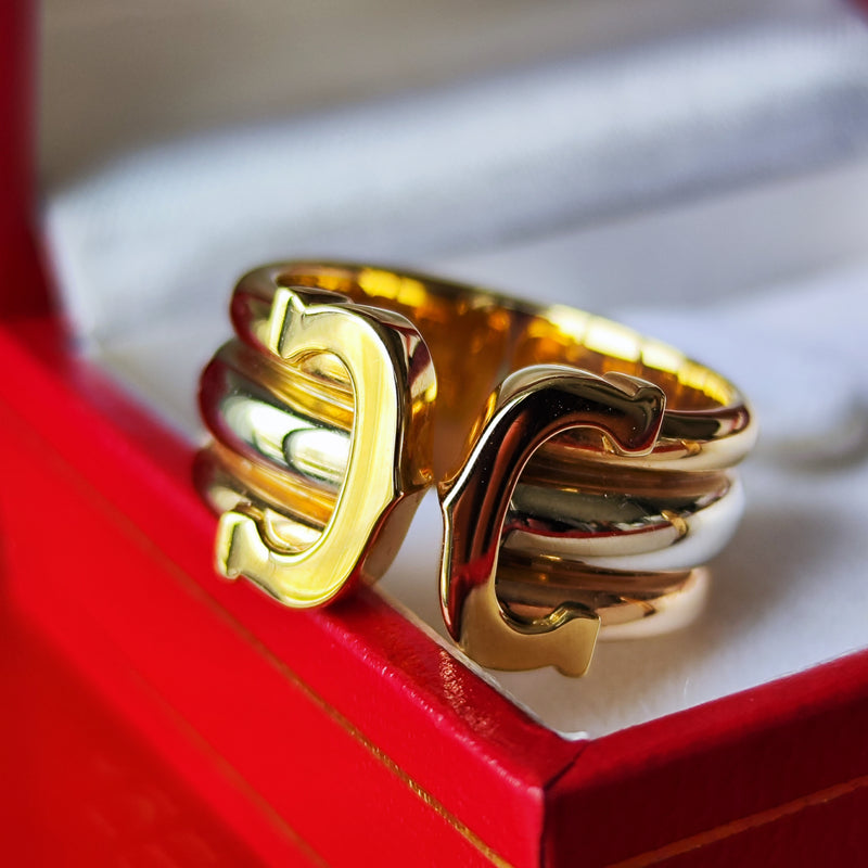 Cartier カルティエ 2C（デューブル・シー）18金 9号