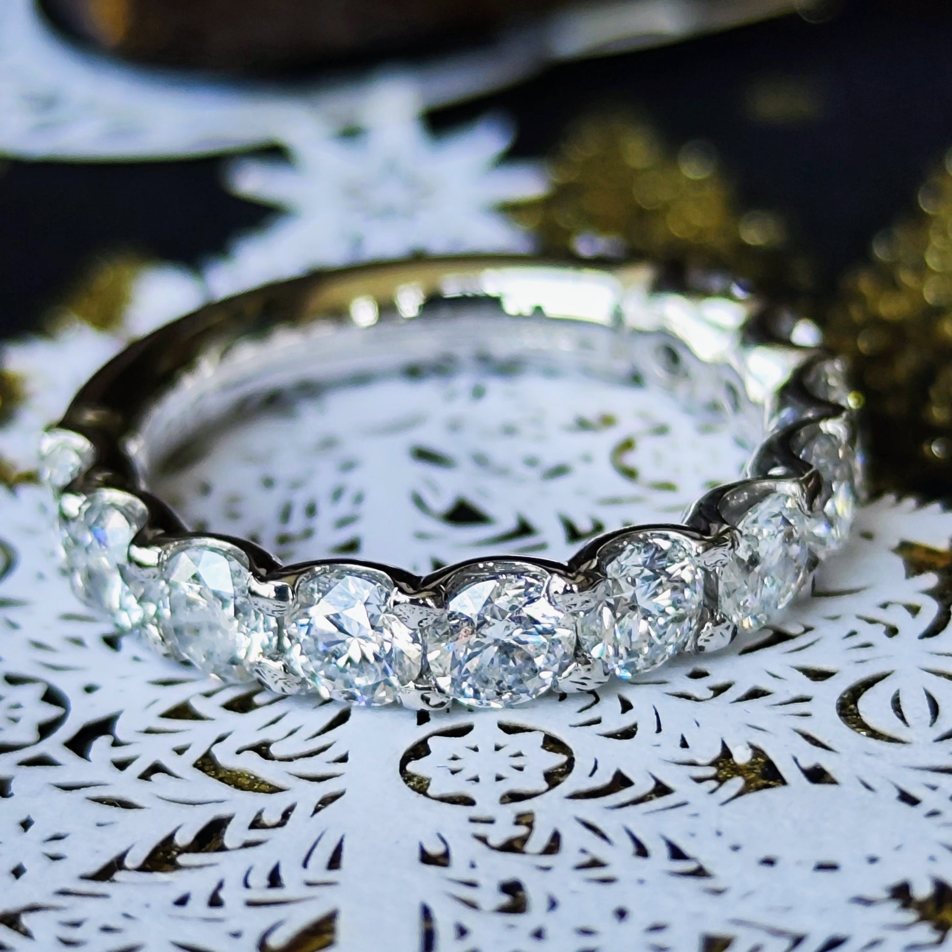【2.10ct】天然ダイヤモンド ハーフエタニティリング