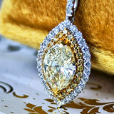 【イエローダイヤ】天然ダイヤモンド ネックレス 18金