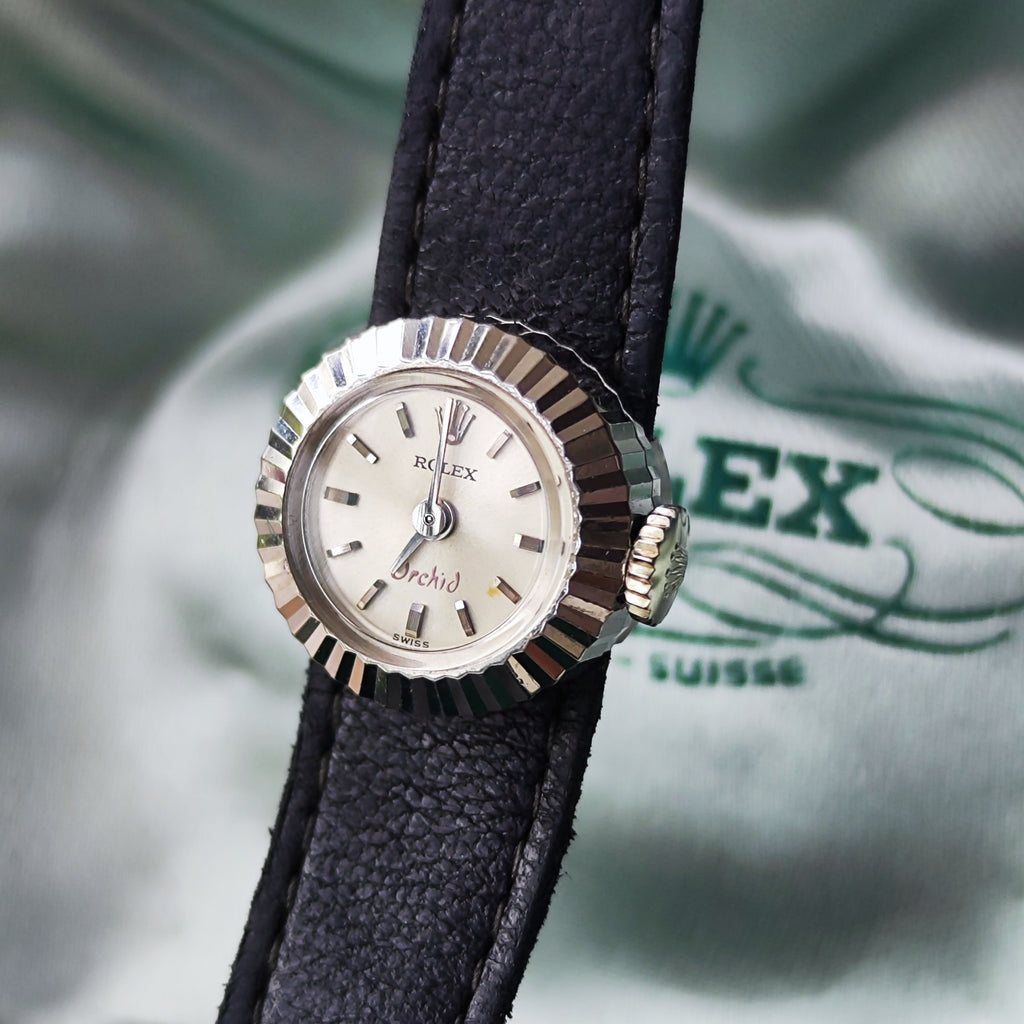 【OH済み】ROLEX ロレックス CHAMELEON カメレオン Orchid 18金無垢 手巻き腕時計