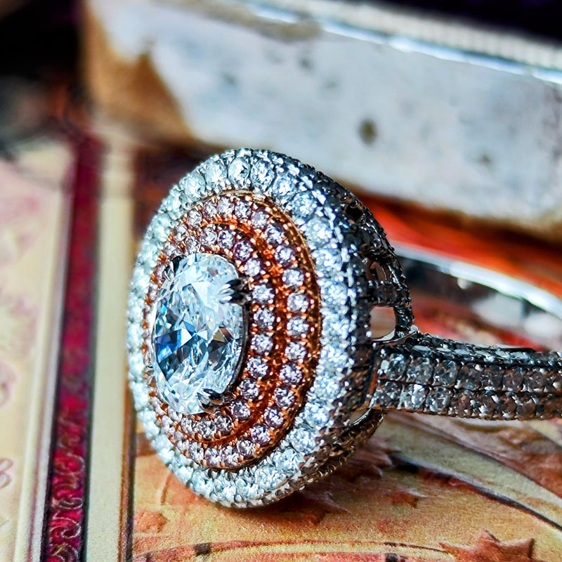 【大粒 Dカラー 1.00ct】天然ダイヤモンド 天然ピンクダイヤモンド リング