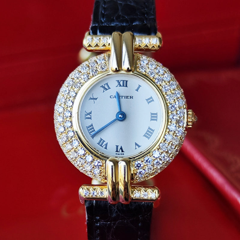 【コンプリートサービス済み】Cartier
カルティエ コリゼ 18金無垢 純正ダイヤモンド クォーツ腕時計