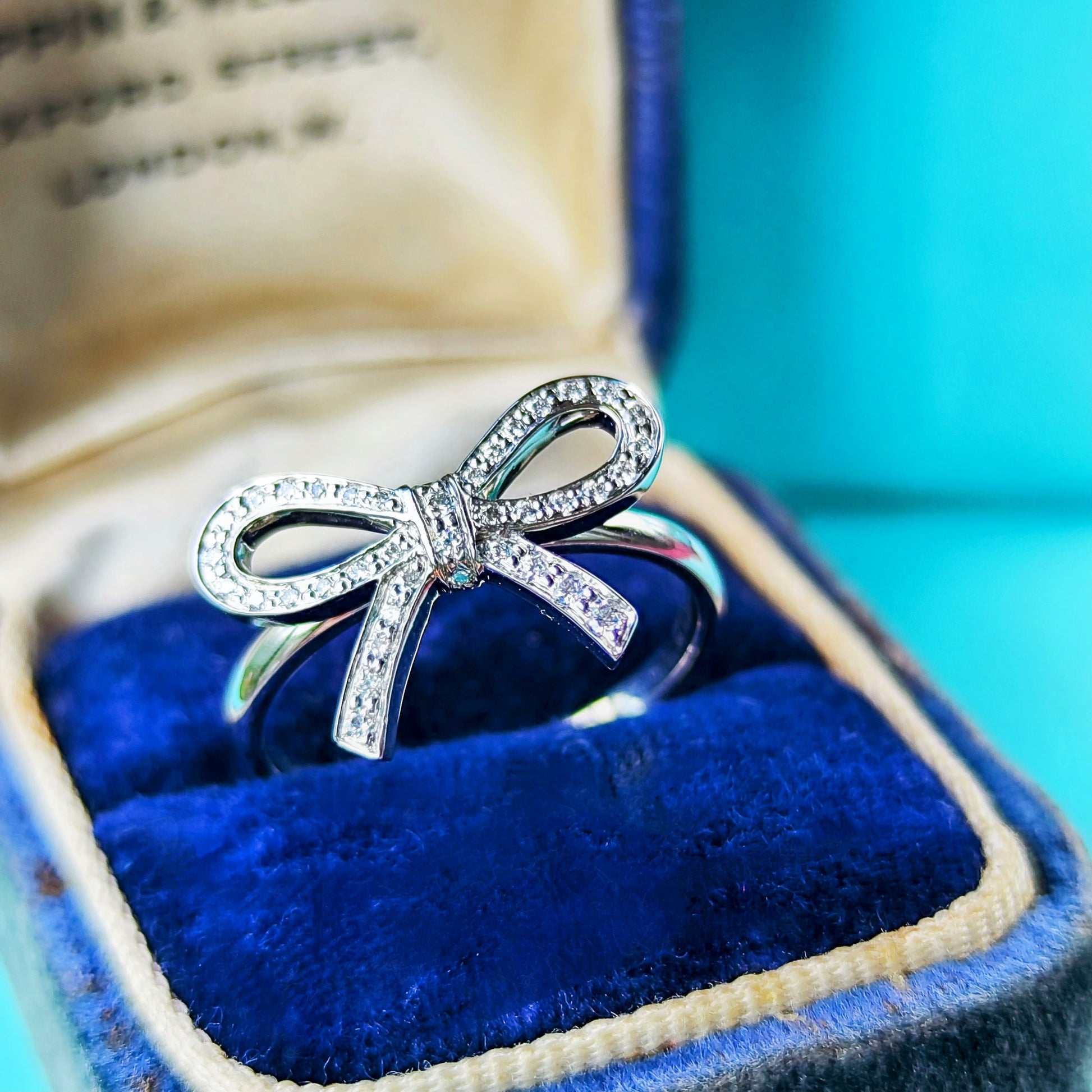 TIFFANY&Co ティファニー ボウ ダイヤモンド リボンリング