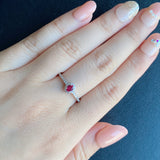 【非加熱 ピジョンブラッド】天然ルビー 天然ダイヤモンド リング