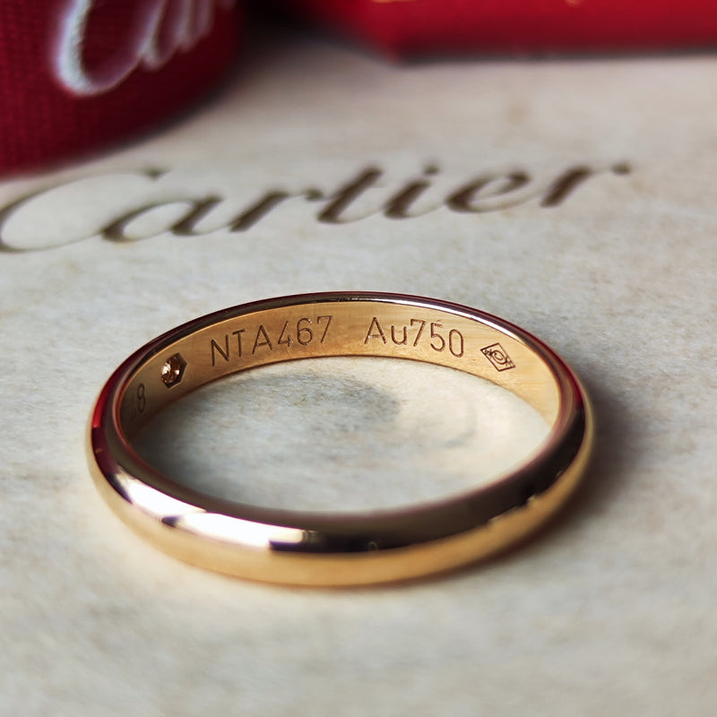 Cartier カルティエ  ウェデイング バンドリング ダイヤモンド 18金PG 8号