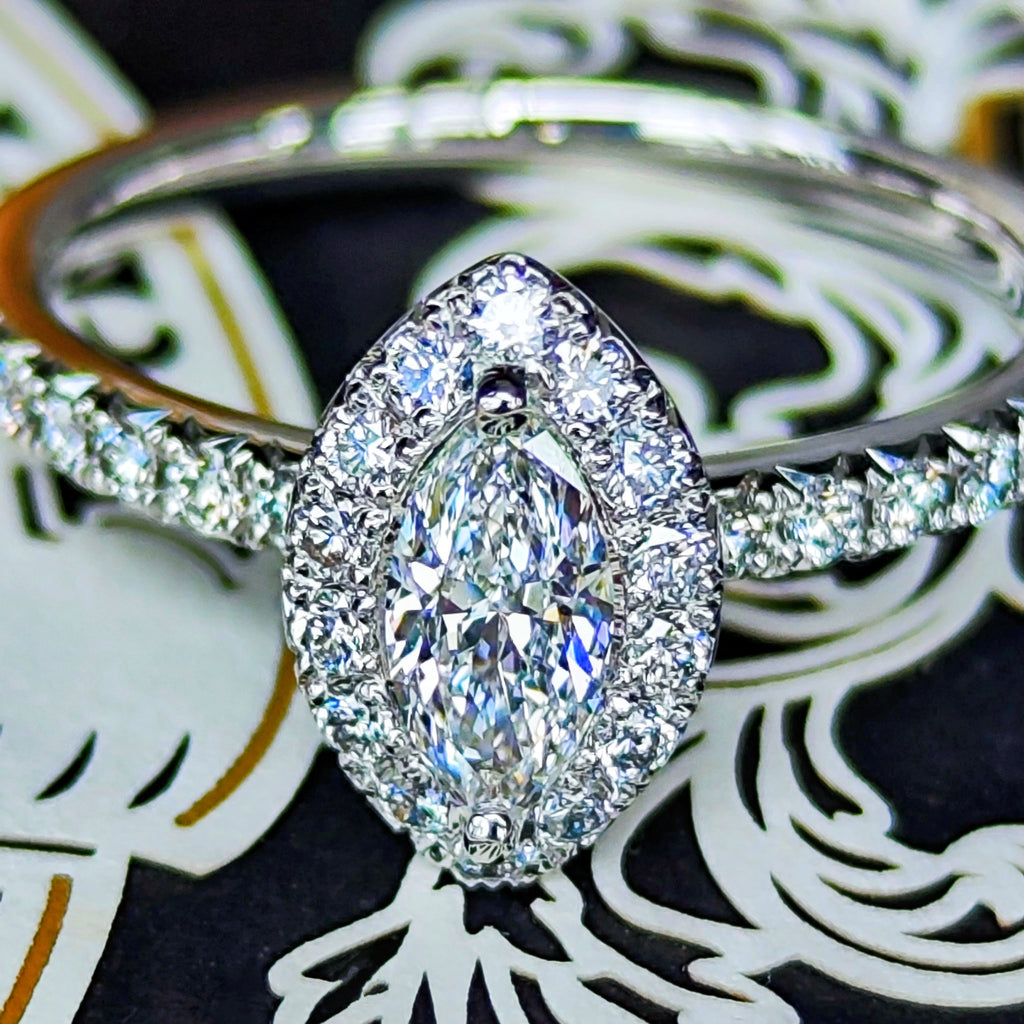【最高級品質】天然ダイヤモンド0.31ct フローレス Dカラー マーキス GIA
