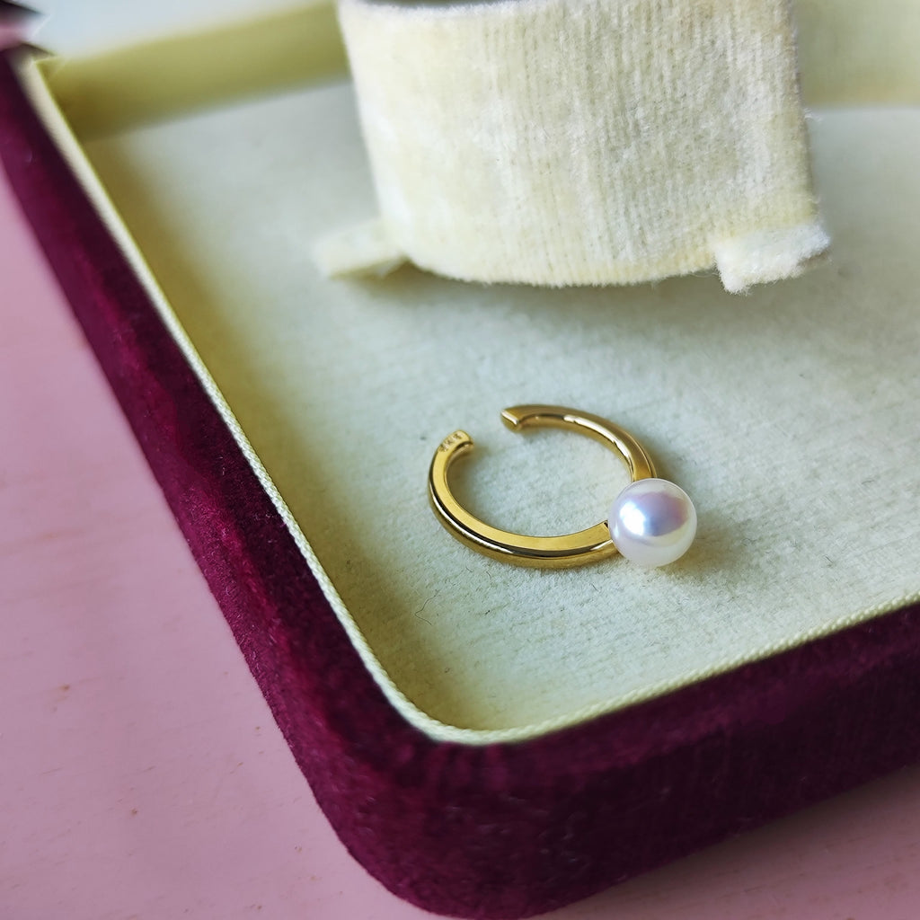 【お値下げ】MIKIMOTO ミキモト あこや真珠 18金 イヤーカフ