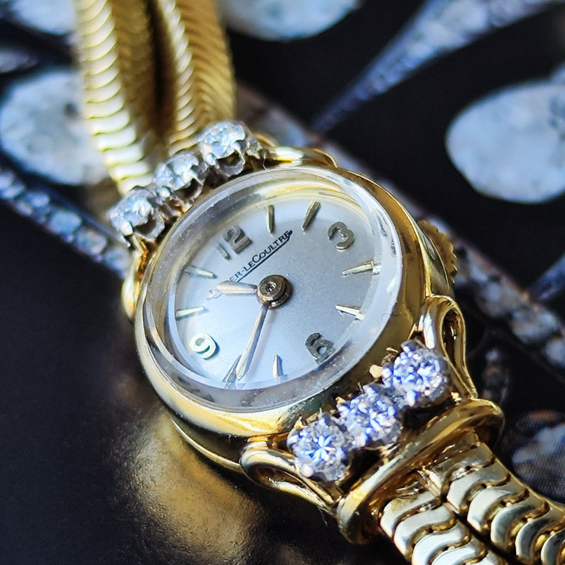 【OH済み】JAEGER LE COULTRE ジャガー・ルクルト バックワインド 金無垢時計