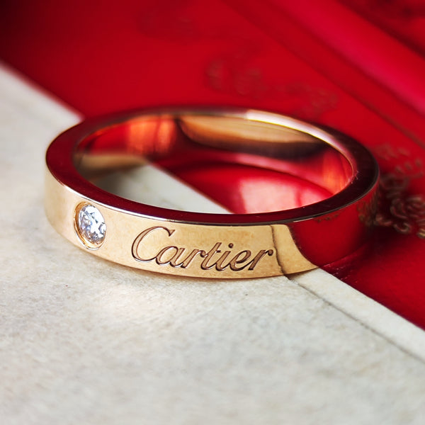 Cartier カルティエ Cドゥ ダイヤモンド リング 18金PG 7号
