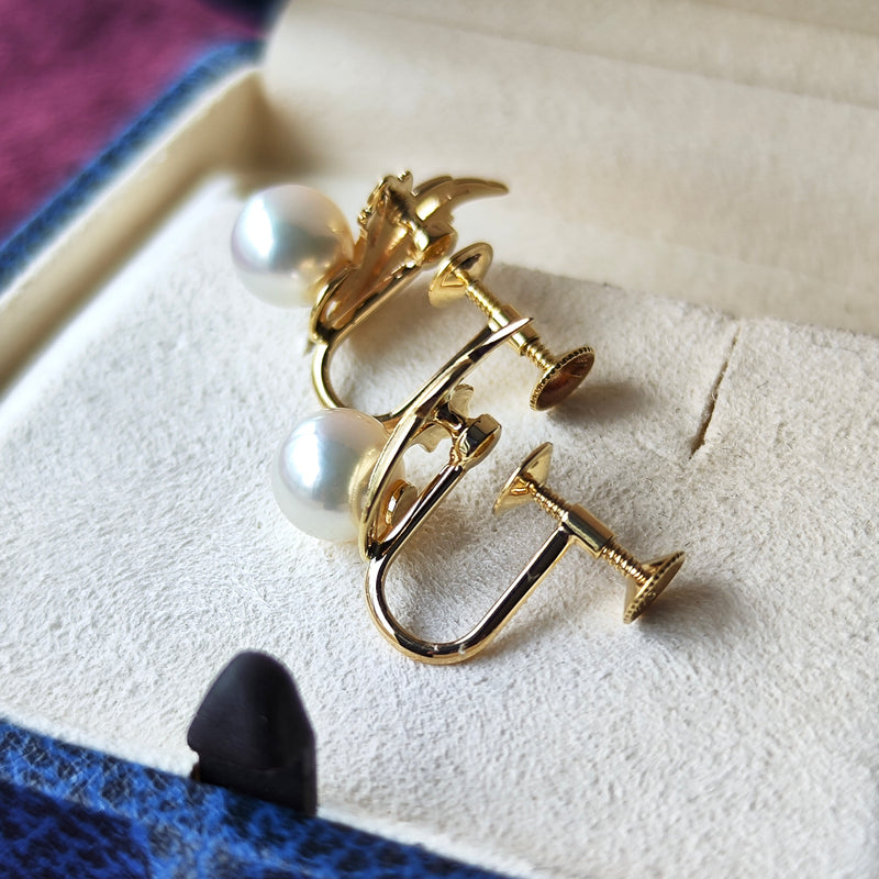 ヴィンテージあこや真珠イヤリング MIKIMOTO ミキモト あこや真珠 ヴィンテージ イヤリング – Mico