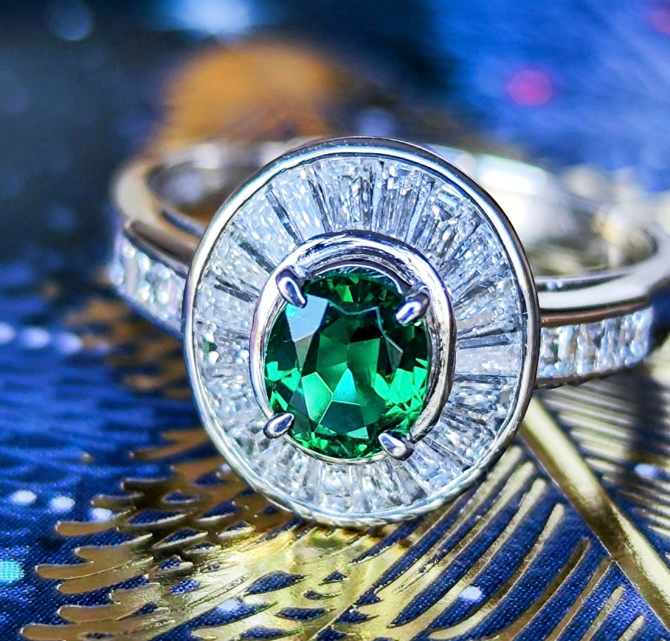 【ノンオイル ザンビア産】天然エメラルド 天然ダイヤモンド GIA プラチナリング