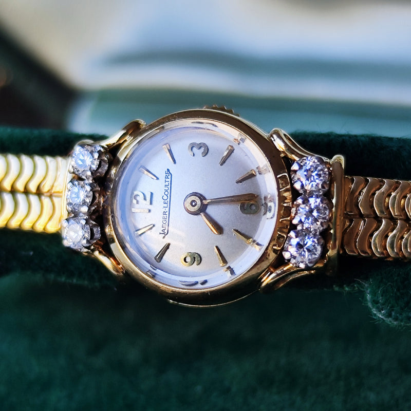 【OH済み】JAEGER LE COULTRE ジャガー・ルクルト バックワインド 金無垢時計