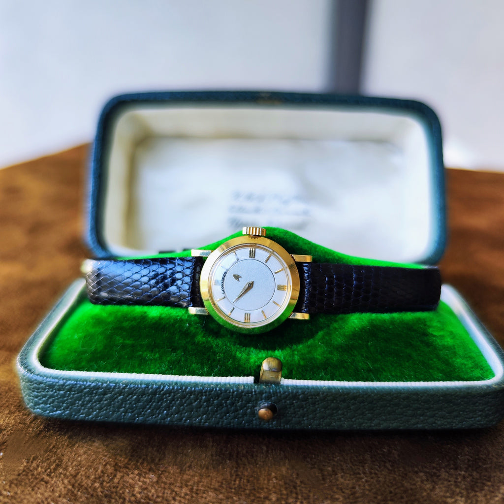 【お値下げ】OH済み LONGINES ロンジン ミステリーダイヤル 14金無垢 手巻き腕時計
