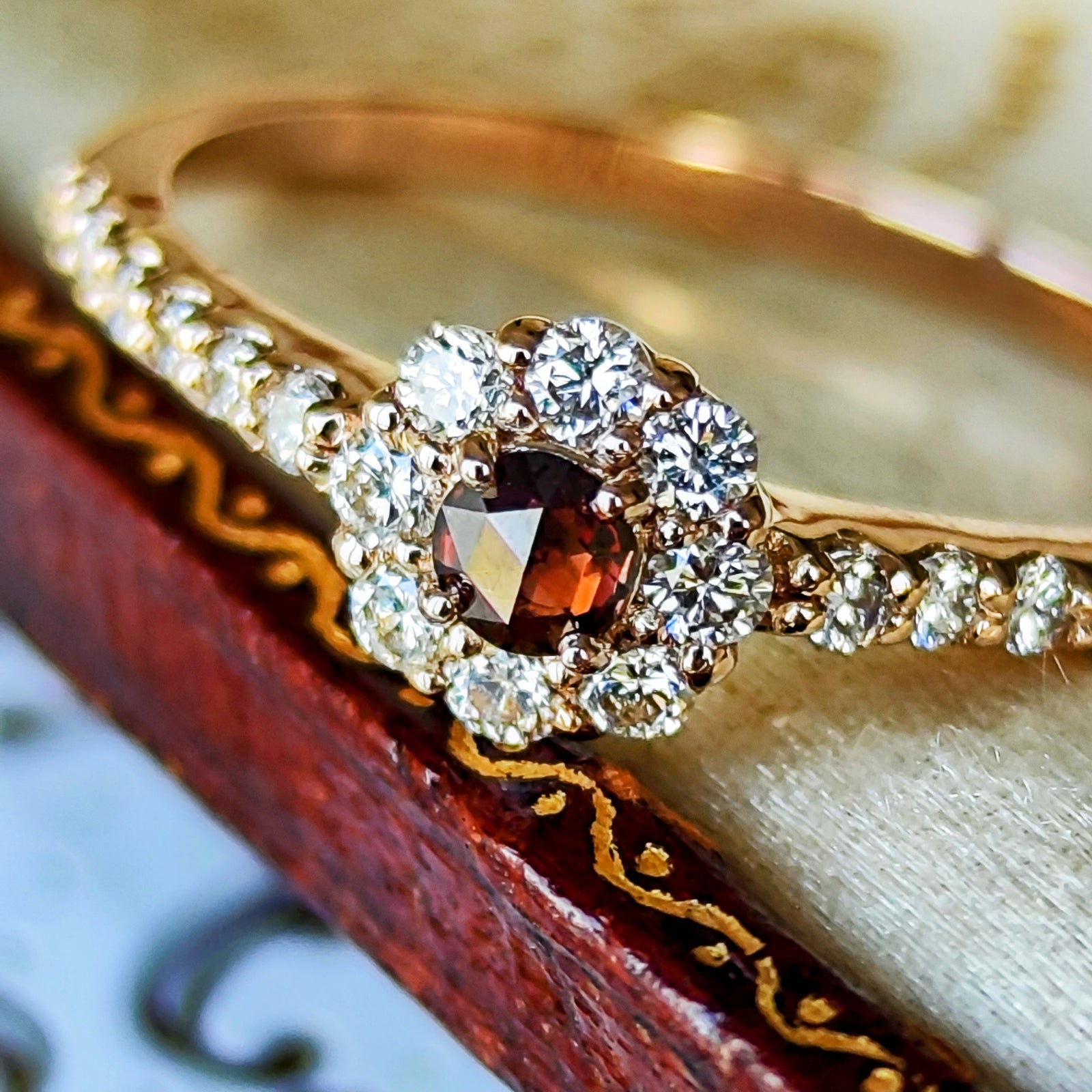 ローズカット】天然ブラウンダイヤモンド 天然ダイヤモンド リング