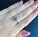 【イギリスアンティーク】天然エメラルド 天然ダイヤモンド