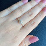 【ローズカット】天然ダイヤモンド 0.30ct 18金リング