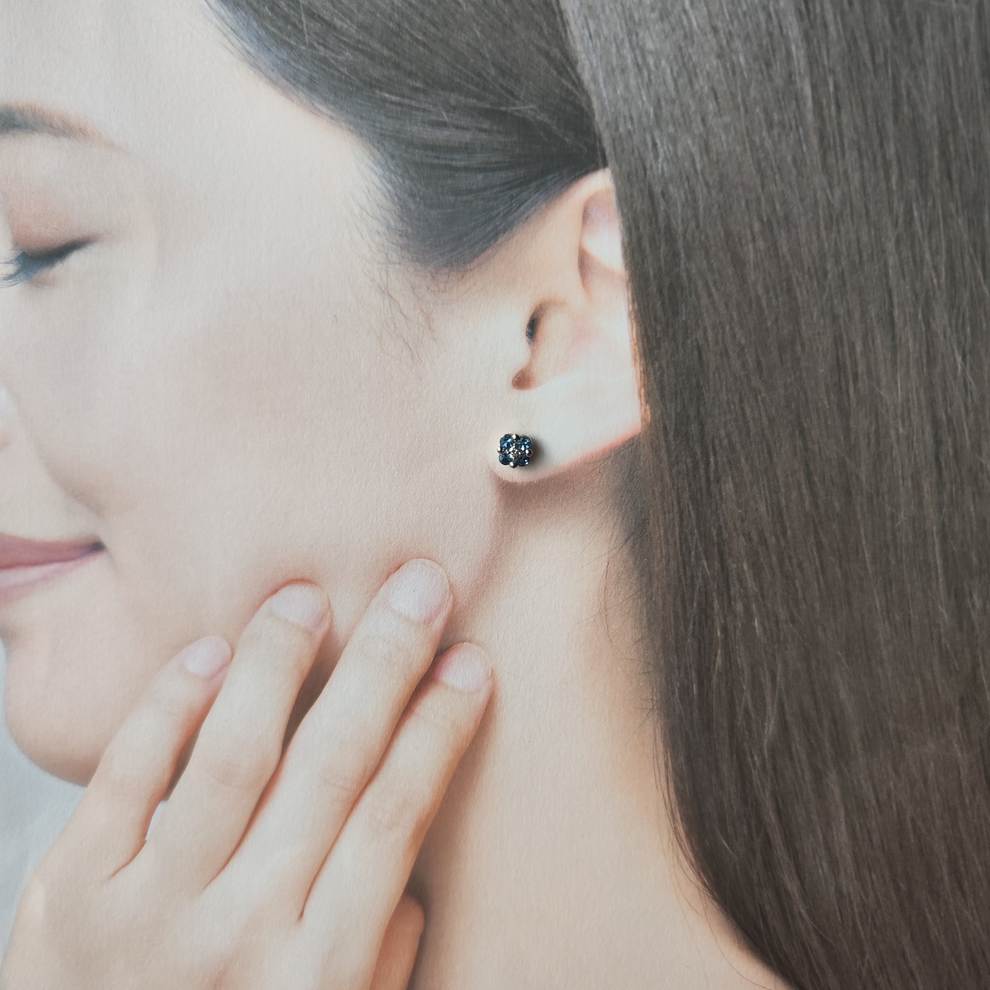 【サンタマリア】天然アクアマリン 天然ダイヤモンド プラチナピアス