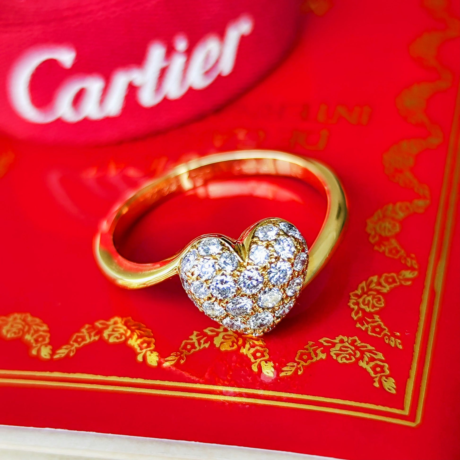 Cartier カルティエ ハートシェイプウィズ ダイヤモンド 18金リング