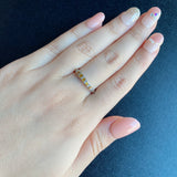 天然イエローサファイア プリンセスカット 天然ダイヤモンド リング