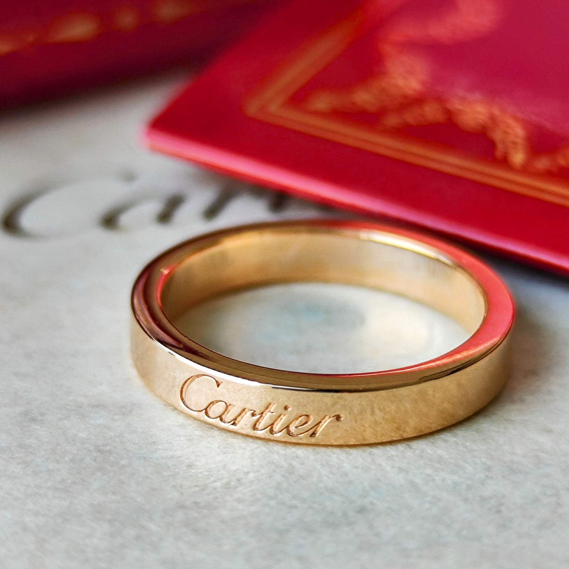 Cartier カルティエ  Cドゥ エングレーブド 18金PG 47