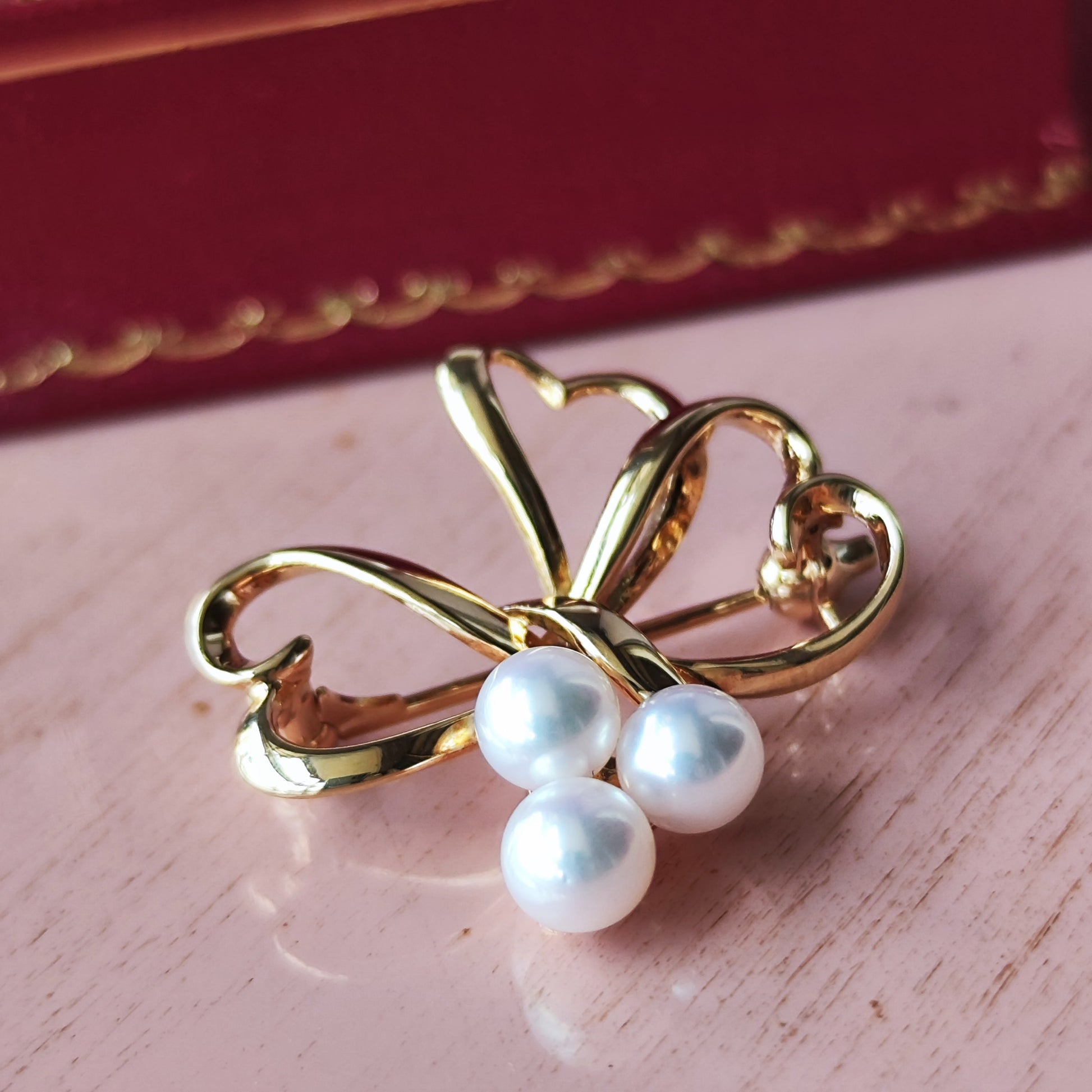 MIKIMOTO ミキモト あこや真珠 ブローチ 18金