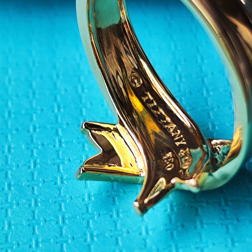 【オールドティファニー】TIFFANY &Co リボンリング 18金YG