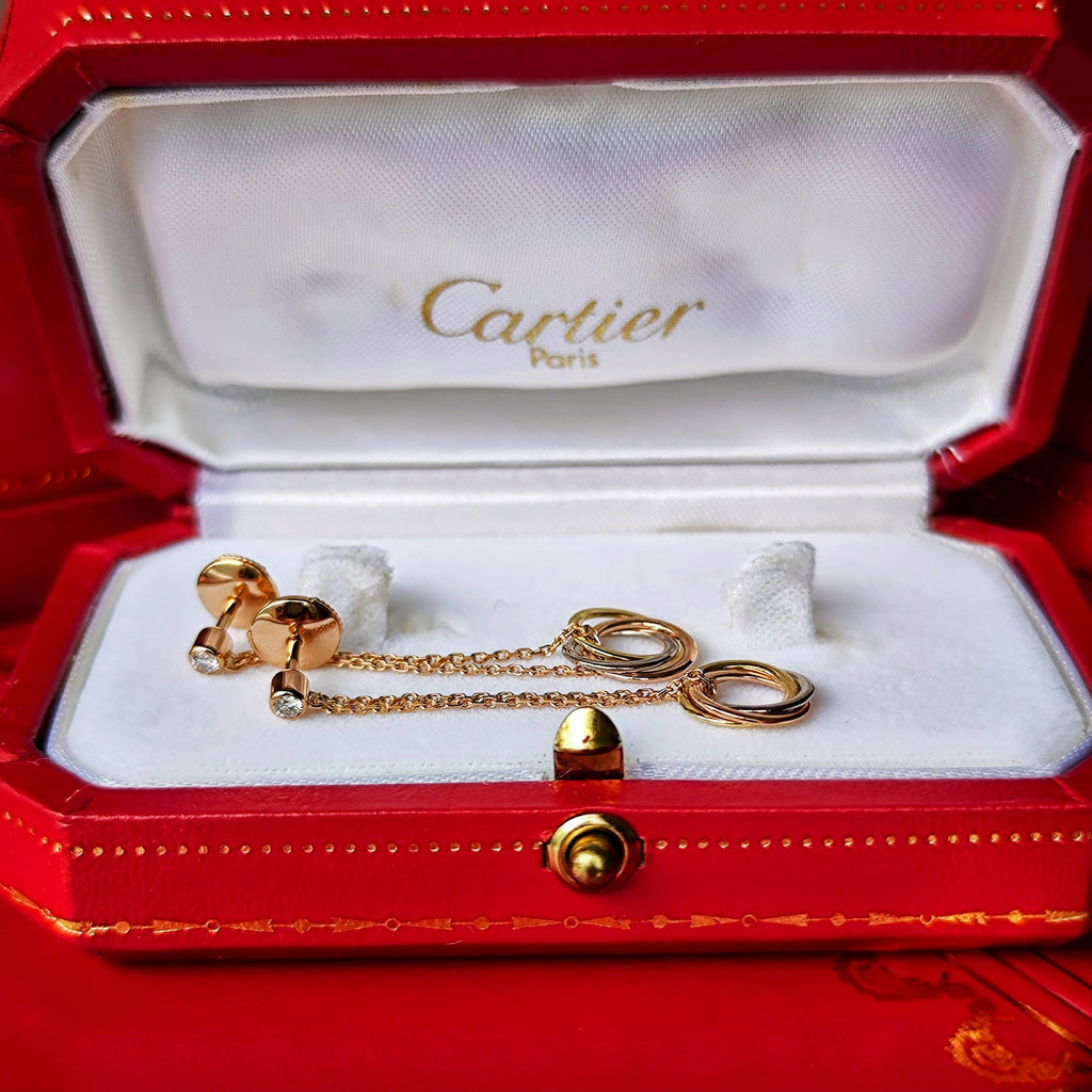 Cartier カルティエ スィートトリニティピアス ダイヤモンド 18金