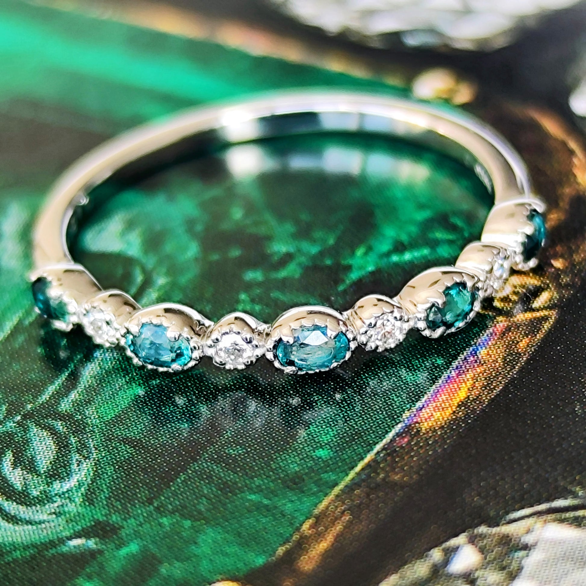 【初期の頃のルース】天然グランディディエライト 天然ダイヤモンド プラチナリング