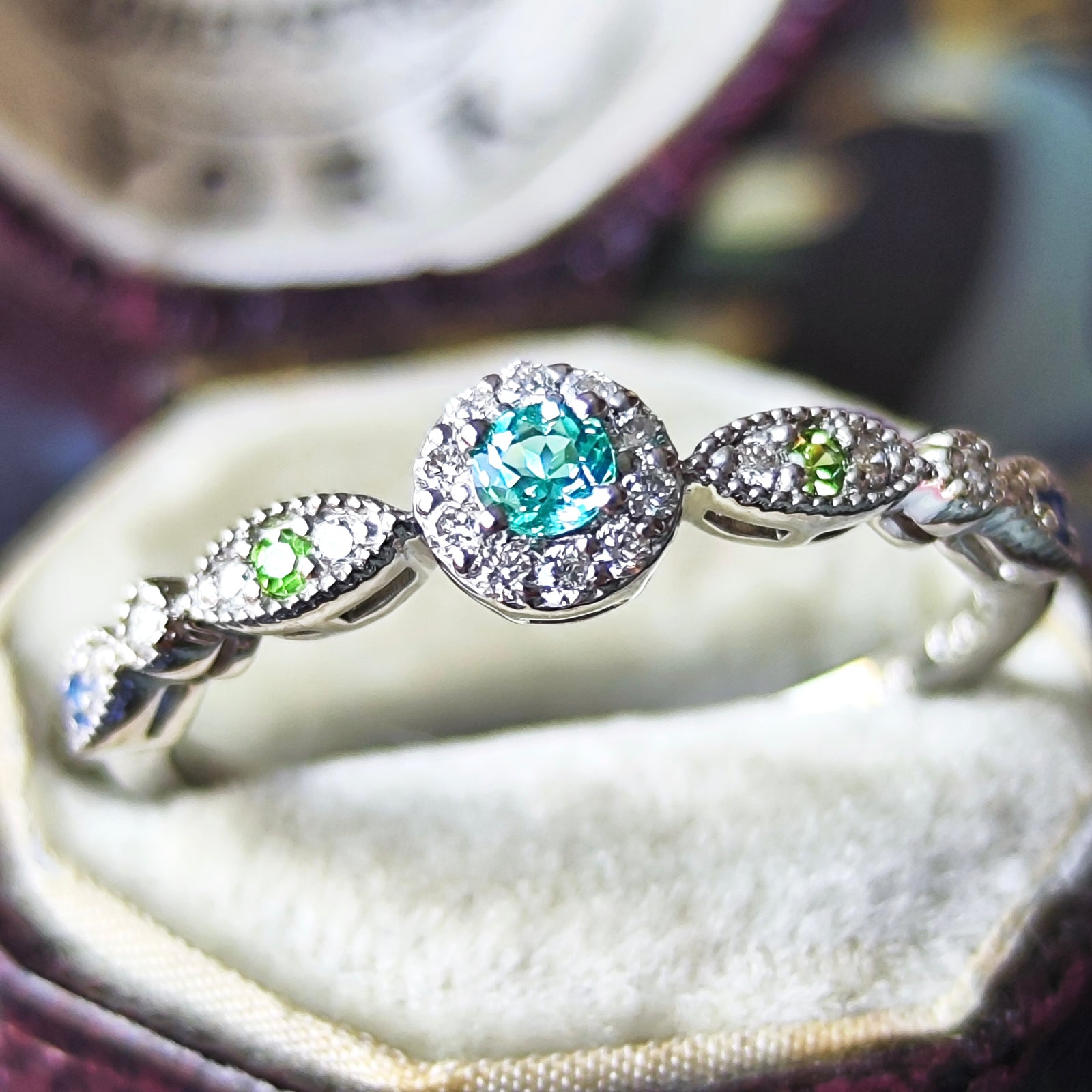 天然パライバトルマリン 天然デマントイドガーネット 天然アウイナイト