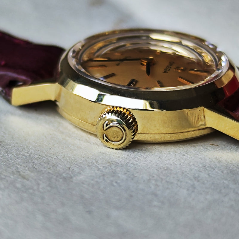 【OH済み 18金無垢】OMEGA オメガGeneve ジュネーヴ Sapphette 手巻き腕時計