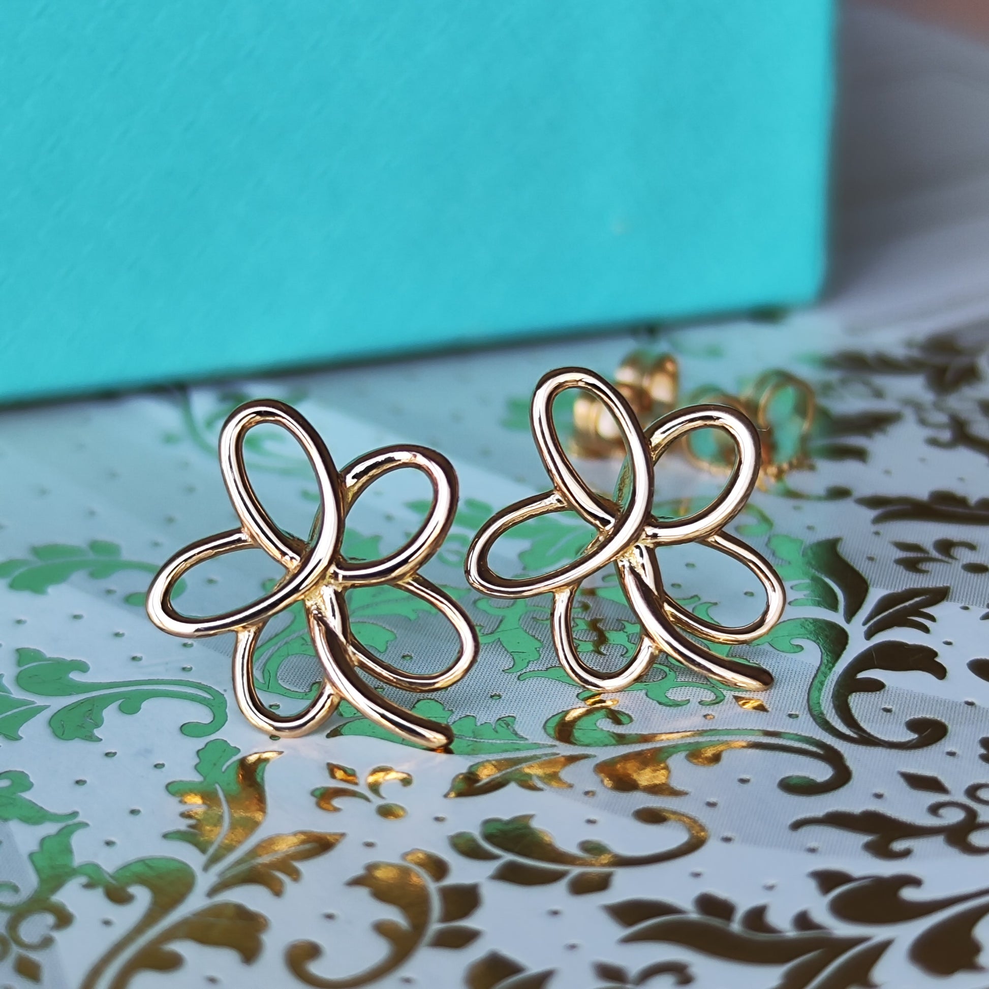 TIFFANY &Co ティファニー ヴィラフラワー 18金PG ピアス
